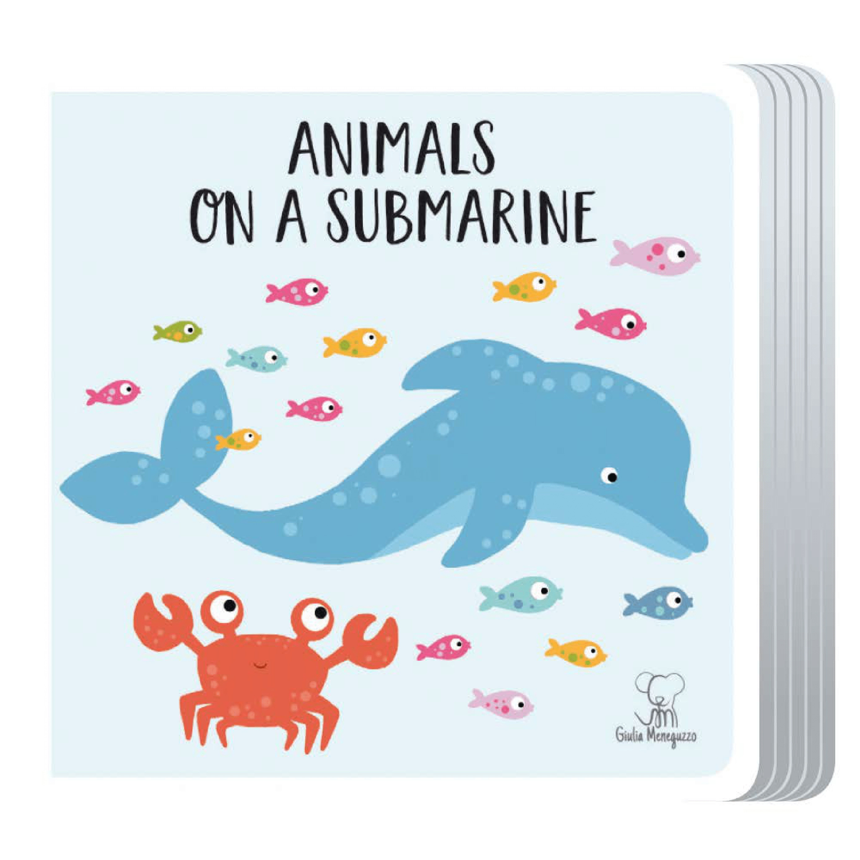 Vali xếp hình 20 miếng Động Vật Trên tàu ngầm hãng SASSI JUNIOR ANIMALS ON A SUBMARINE tặng kèm cuốn sách tiếng Anh