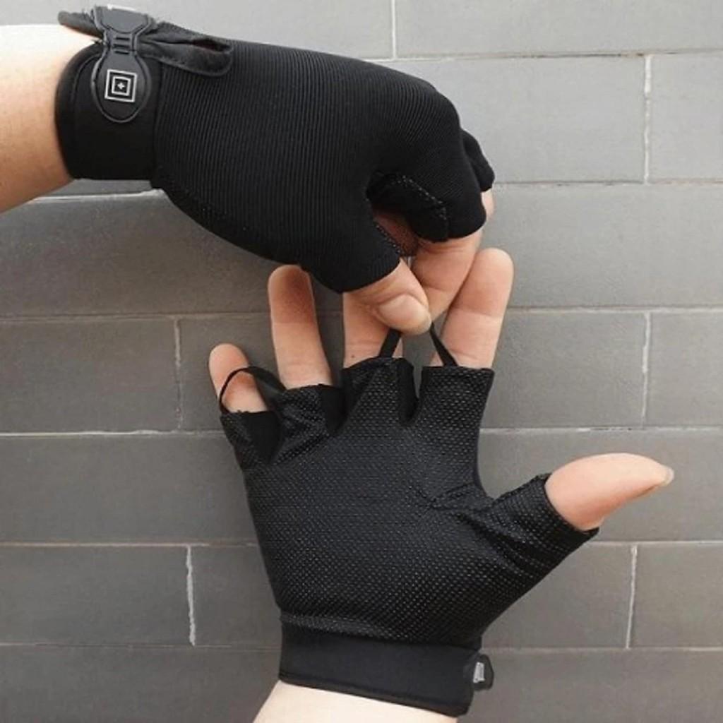 Bộ 2 Đôi Găng Tay Chiến Thuật Hở Ngón Đi Phượt 511