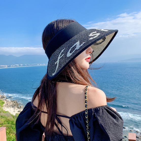 Mũ rộng vành nửa đầu chống nắng chống tia UV cao cấp, nón đi biển du lịch rộng vành mới
