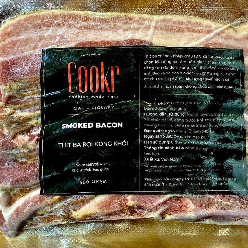 Thịt ba rọi hun khói - 500gr