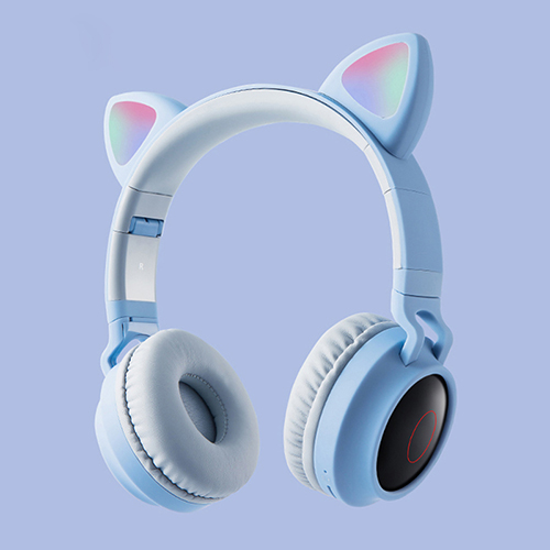 Tai nghe Bluetooth tai mèo đáng yêu có mic đàm thoại cao cấp, tai nghe mèo có đèn phát sáng cute tai nghe tai mèo thời trang, headphone Bluetooth đáng yêu có thể sử dụng khi chơi các tựa game online
