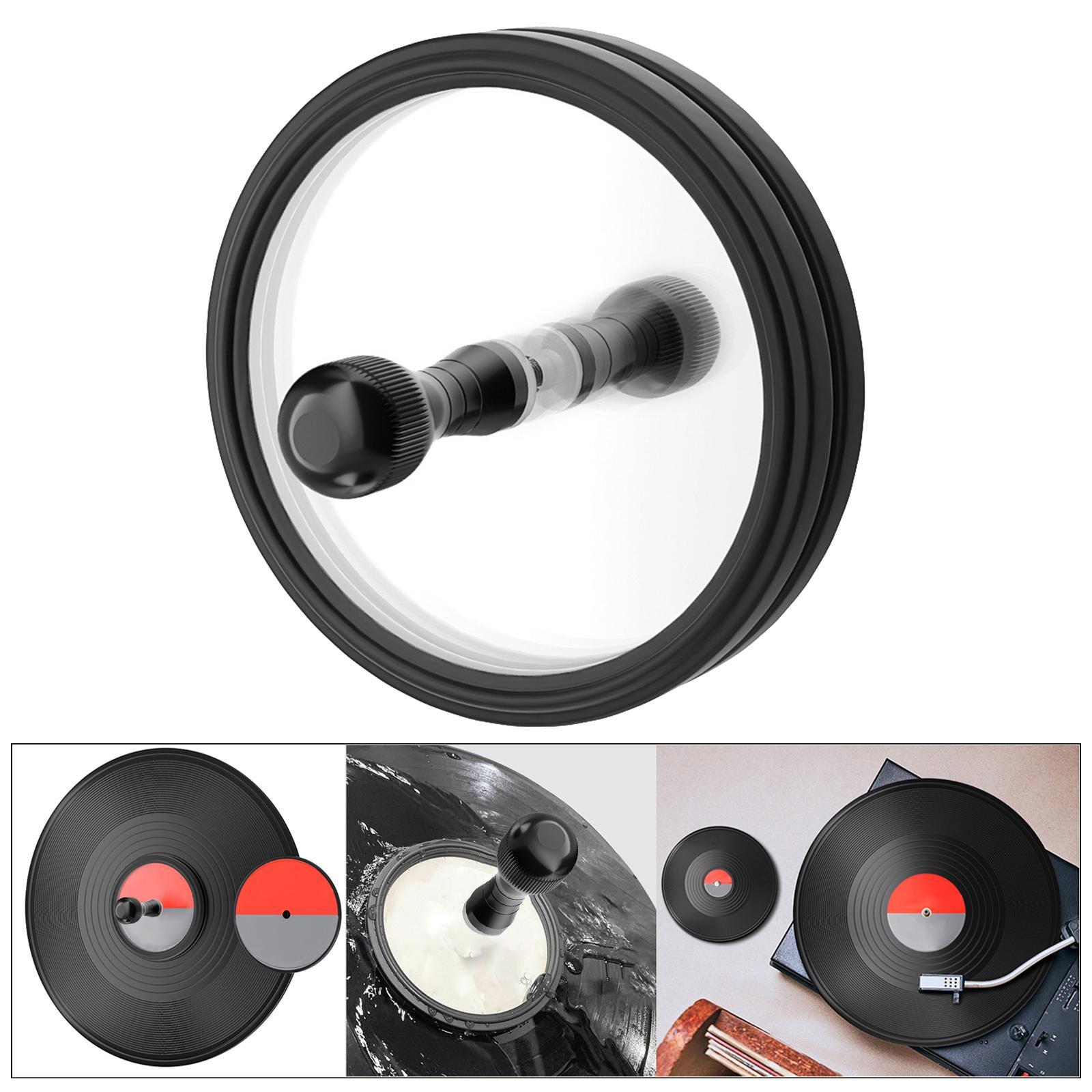 Vinyl Record Cleaning Clamp ,Album LP Vinyl Cleaning Protector Supplies, Handle Use Cleaning Tool LP Vinyl Saver for Vinyl Record