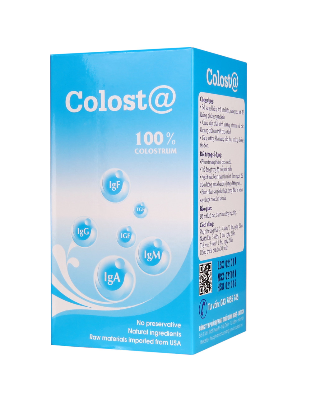 Colost@ - Sữa non dạng viên hộp 100v