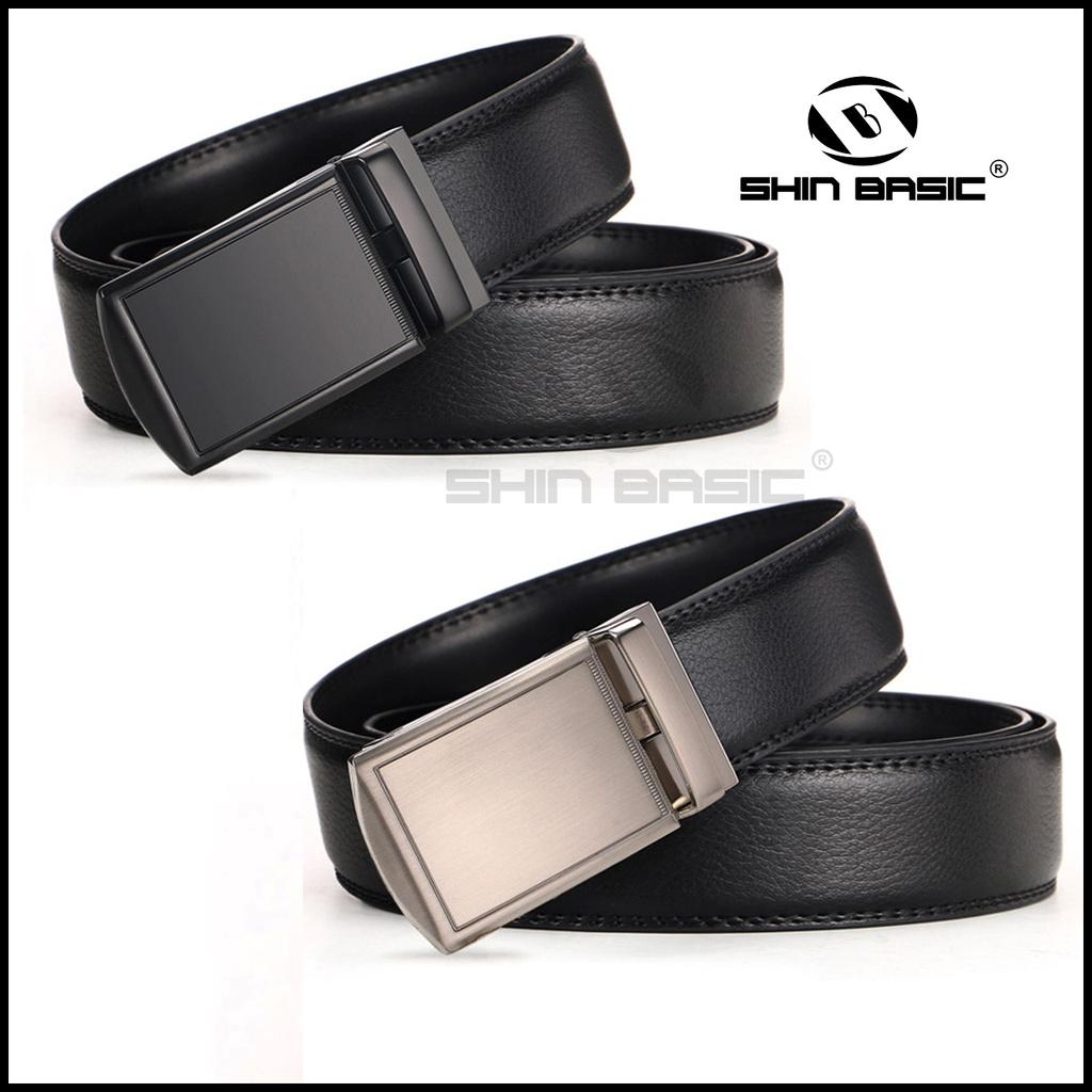 Dây Thắt Lưng, Nịt Nam Da Bò Cao Cấp - ShinBasic, Bảng Khoá Tự Động, Thời Trang Công Sở, BELTS21BAS13