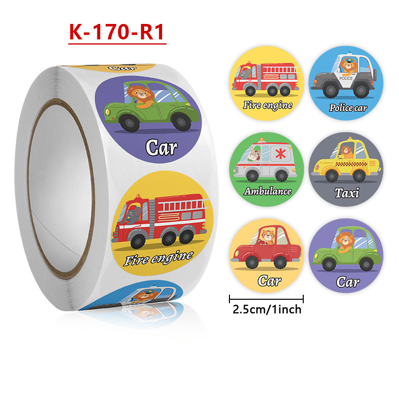 Cuộn 500 sticker nhãn dán khích lệ khen thưởng học tập cho bé yêu với nhiều họa tiết kèm slogan khiến những giờ học thêm sinh động