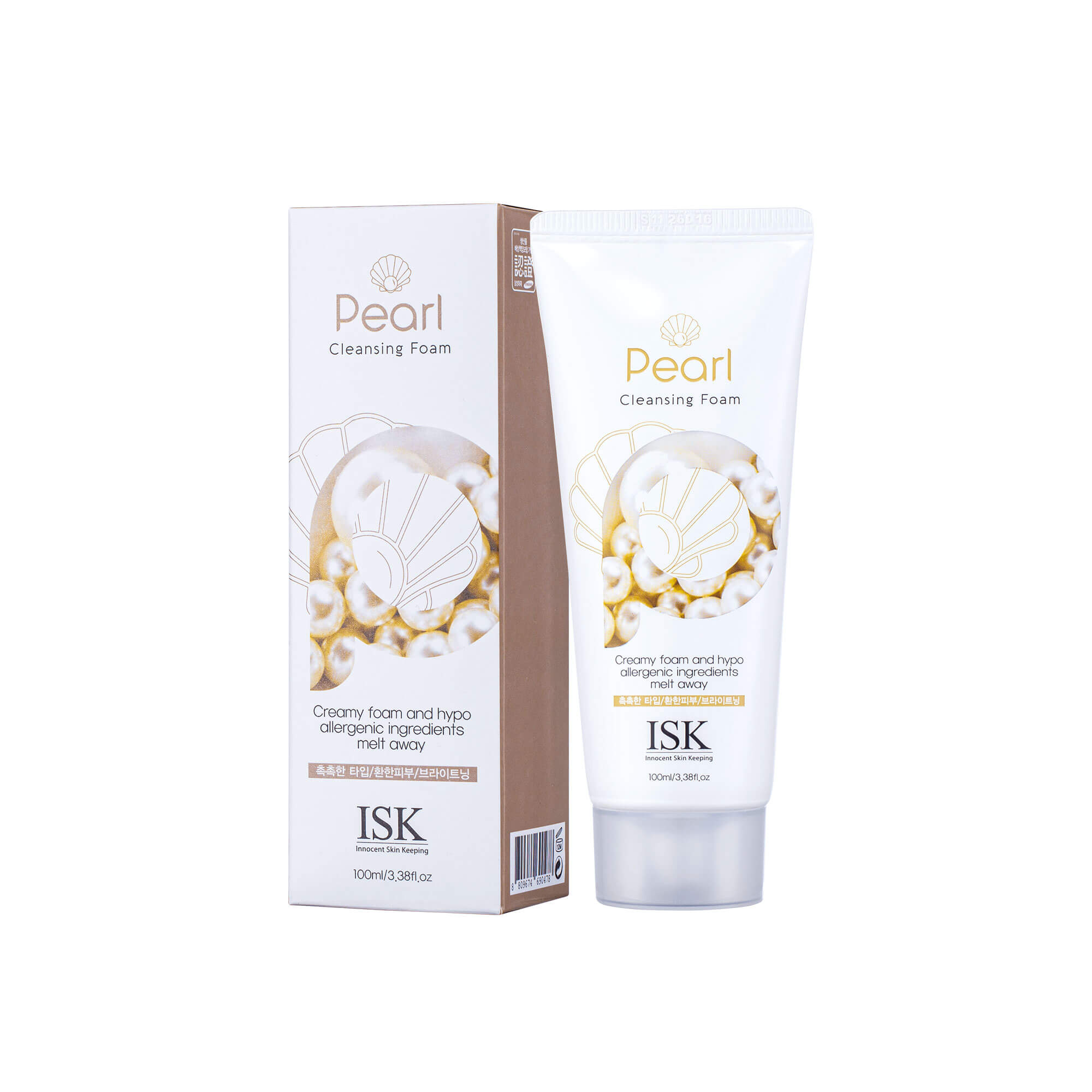 Sữa rửa mặt trắng da sạch nhờn ngọc trai ISK PEARL Hàn quốc 100ml - Hàn Quốc Chính Hãng