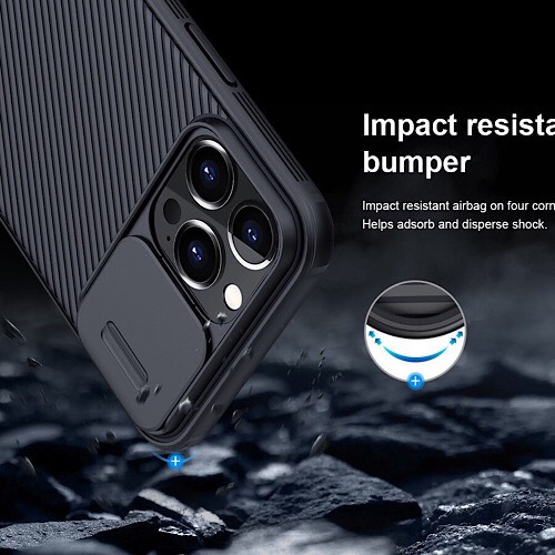 Ốp lưng dành cho iPhone 14 Pro Max hiệu Nillkin Design Camera Shock Chống sốc - Hàng nhập khẩu