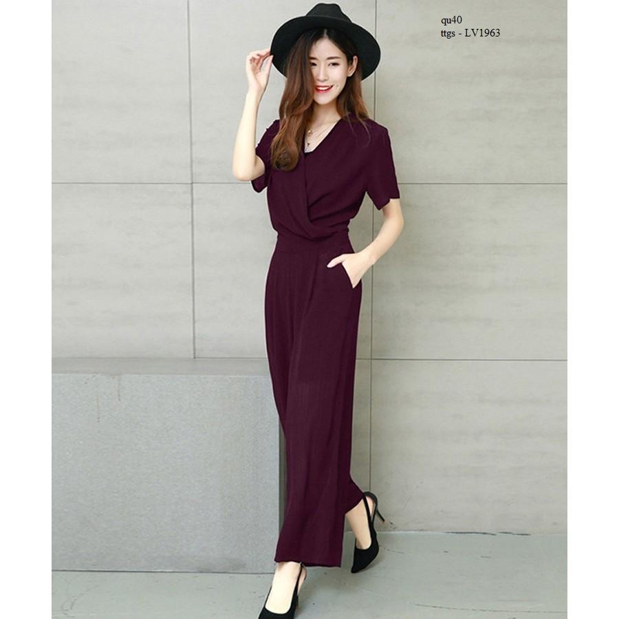 LV1963 JUMPSUIT CỔ ĐẮP CHÉO
