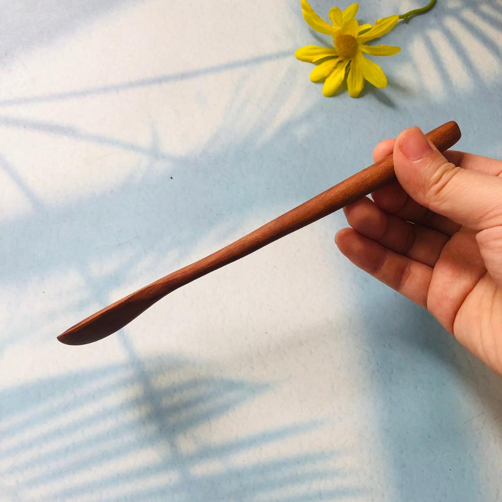 Thìa/Muỗng Gỗ Nhãn 20x3.5 cm, Thìa Ăn Cơm, Soup, Cháo, Phụ Kiện Bàn Ăn, Chụp Ảnh Decor