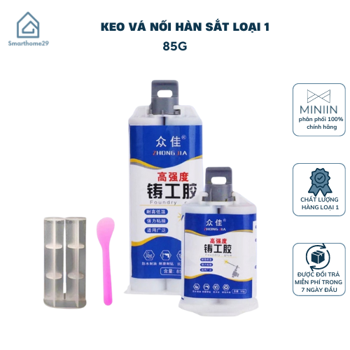 Keo Hàn Nối Vá Sắt, Thép, Kim Loại- Hàn Gắn Sửa Chữa Mọi Vết Nứt Vỡ, Keo Đúc 100mL 85g- HÀNG CHÍNH HÃNG MINIIN