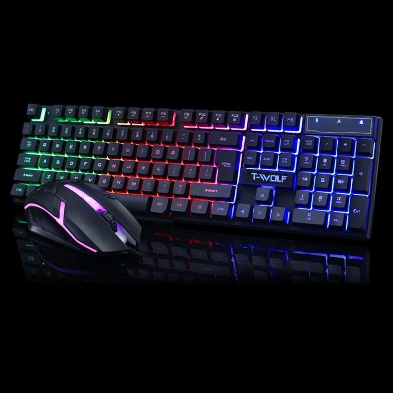 Combo Bàn Phím + Mouse T-WOLF TF200 LED