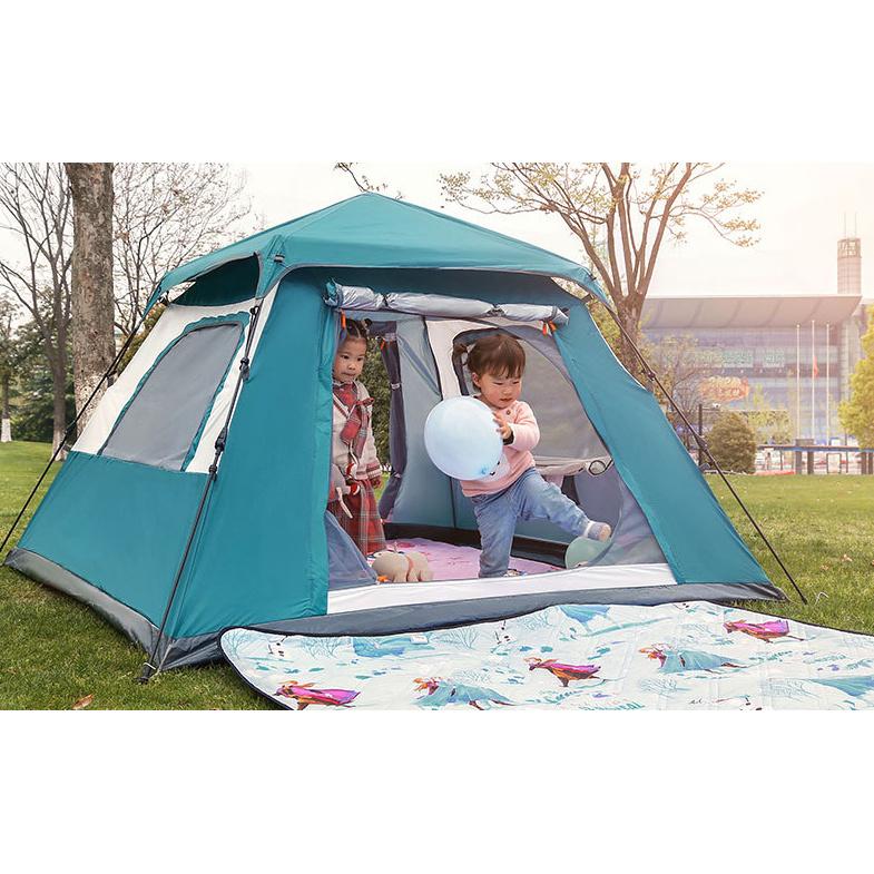 Lều tự động tự bung, lều cắm trại chống nước, kháng gió dành cho 3-4 người chính hãng HeWolf - HW-Z2011