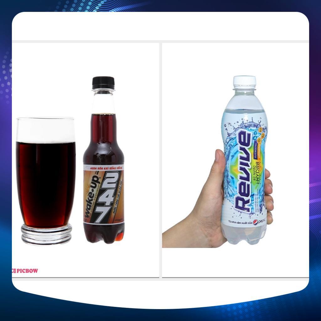 Combo 1 chai Nước bù khoáng Revive muối khoáng 500ml +1 chai Nước Tăng Lực Vị Cà Phê Wake up 247 Chai 330ml
