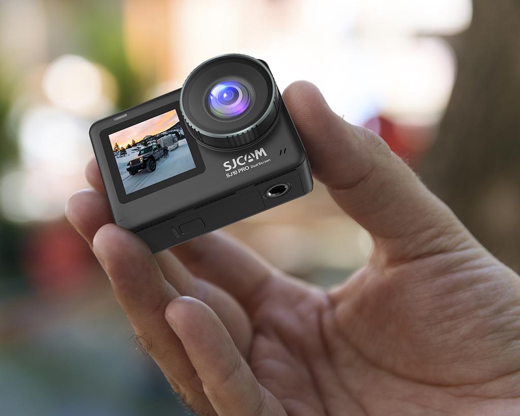 SJCAM SJ10 Pro Chuyển Đổi Màn Hình Kép Camera Hành Động 4K/60FPS H22 Chipset Mở Rộng Mic Phát Trực Tiếp Con Quay Hồi Chuyển EIS WiFi Từ Xa Thể Thao DV