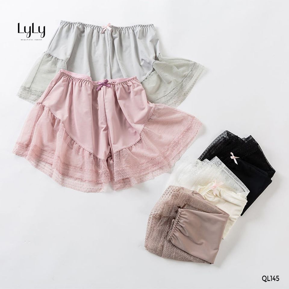 Quần đùi nữ ống loe lưng cao siêu mềm mại thoáng mát Lylylorem QL145