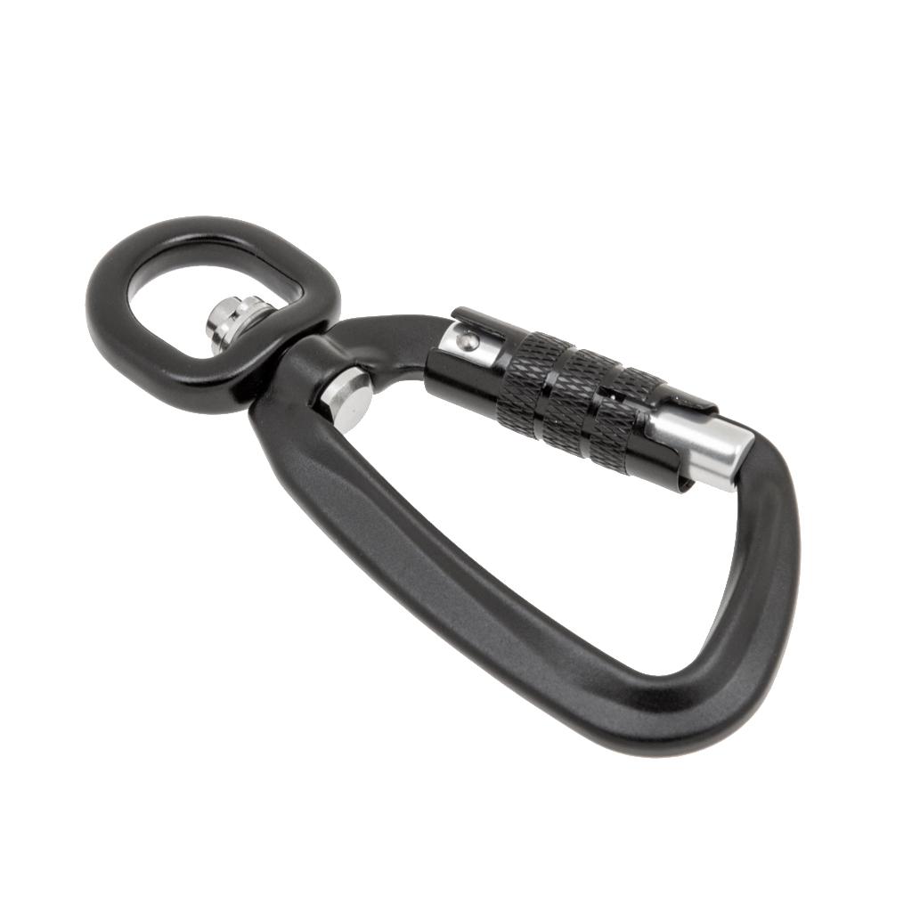 Outdoor Carabiner Self Lock Clip Key Ring Holder Key Chain Hiking Hook D Shape 500KG - Choice of Color