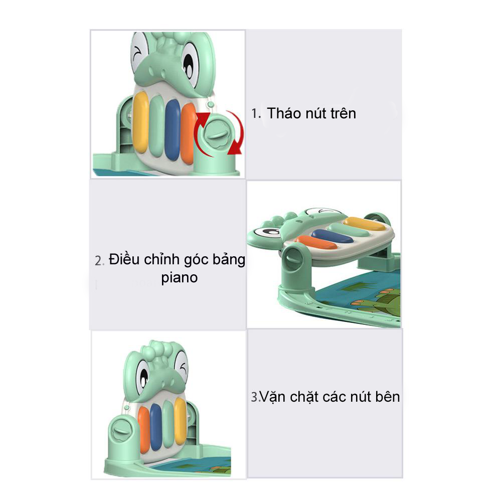 Thảm Nhạc Cho Bé Sơ Sinh Nằm Chơi Piano Gym Little Baby Đồ Chơi Cho Bé Sơ Sinh Vận Động 4 Giác Quan Thông Minh Hình Thú Đáng Yêu Thảm Chơi Cho Bé Kết Hợp Vận Động Có Cảm Biến Âm Nhạc