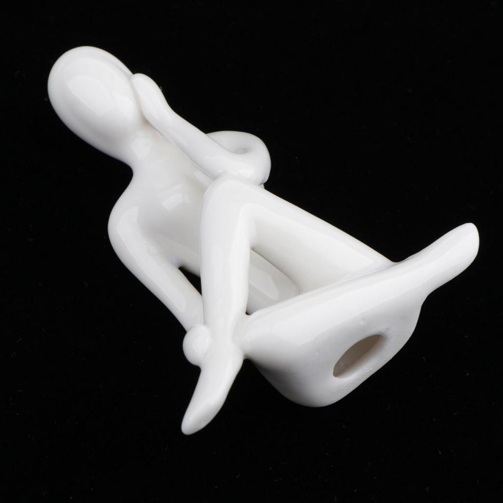 2-3pack Ceramic Yoga Figure Ornament Statue Sculpture Zen Garden Desk Decor