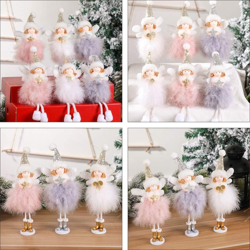 3 mảnh trang trí Giáng sinh treo cảnh sát thiên thần trong bức tường cây Giáng sinh sang trọng treo tường treo cho ngày lễ trang trí yêu tinh trong vườn