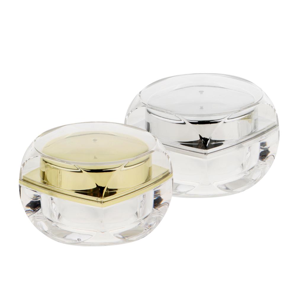 2pcs Empty Cream Lotion Case Jars Pot Body Cream Containers Refillable 5g