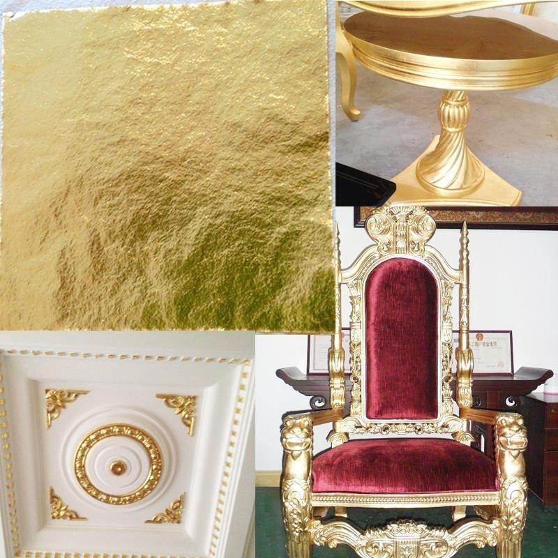 Combo vật liệu dát vàng gồm lá vàng, keo và bộ cọ chuyên nghiệp