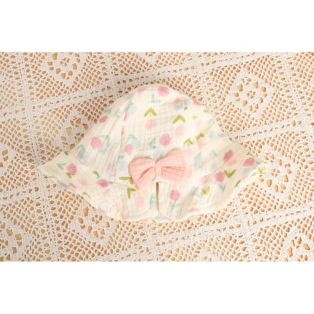 Set Body 2 Dây Kèm Nón Hoa Tulip Cho Bé Gái Sơ Sinh 1 2 Tuổi Từ 5-13kg Dành Cho Bé Gái