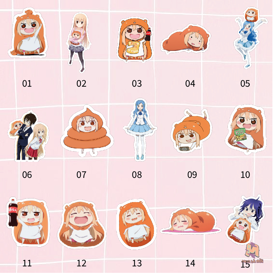 Miếng dán Stickers chủ đề Himouto ! Umaru-chan