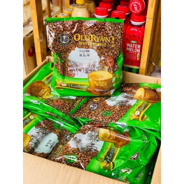 [TẶNG KÈM QUÀ] Cà Phê OLDTOWN Hazelnut Malayisa (Hạt Dẻ) 15 gói X 38G