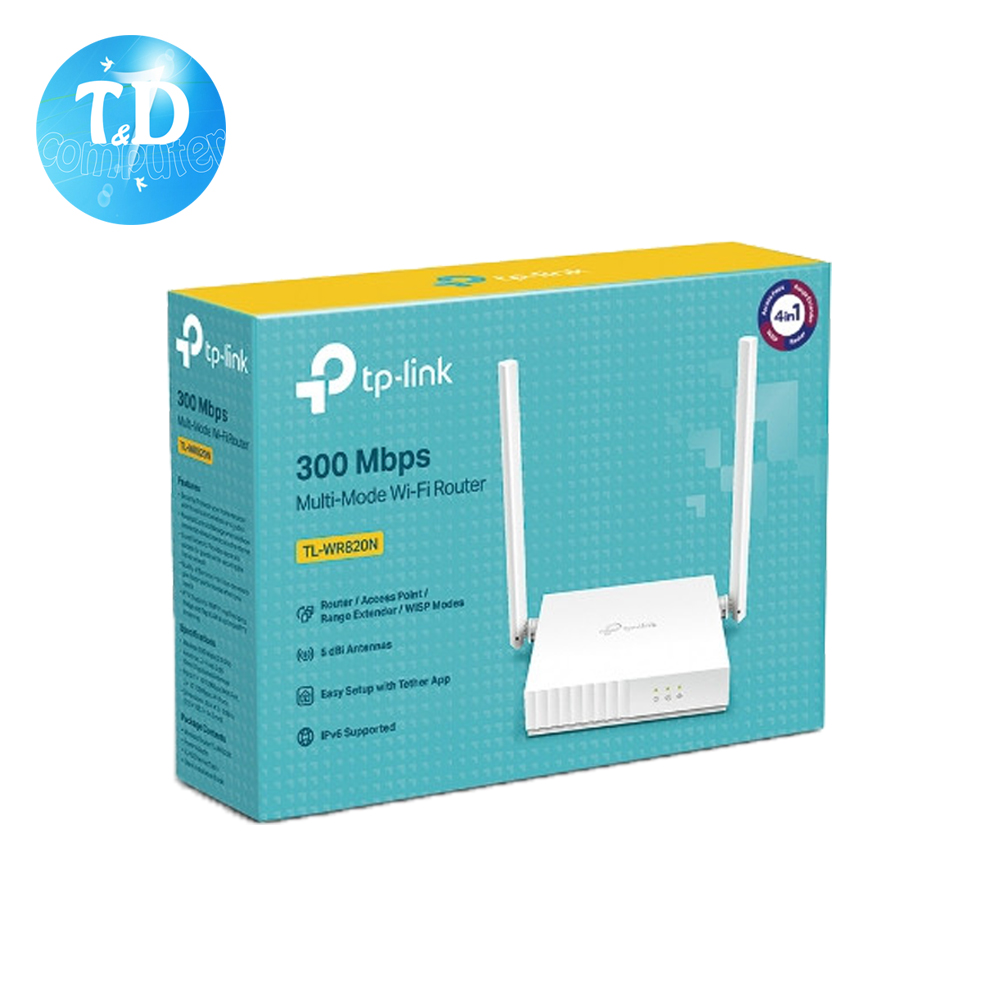 Thiết bị phát WiFi Router TPlink TL-WR820N chuẩn N tốc độ 300Mbps - Hàng chính hãng FPT phân phối