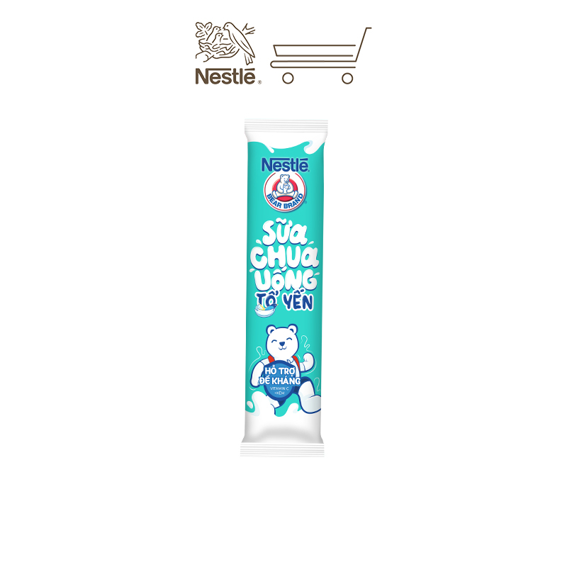 [TẶNG KÈM 4 GÓI] Thùng 32 gói Sữa chua Tổ Yến Nestlé Gấu 32x75ml