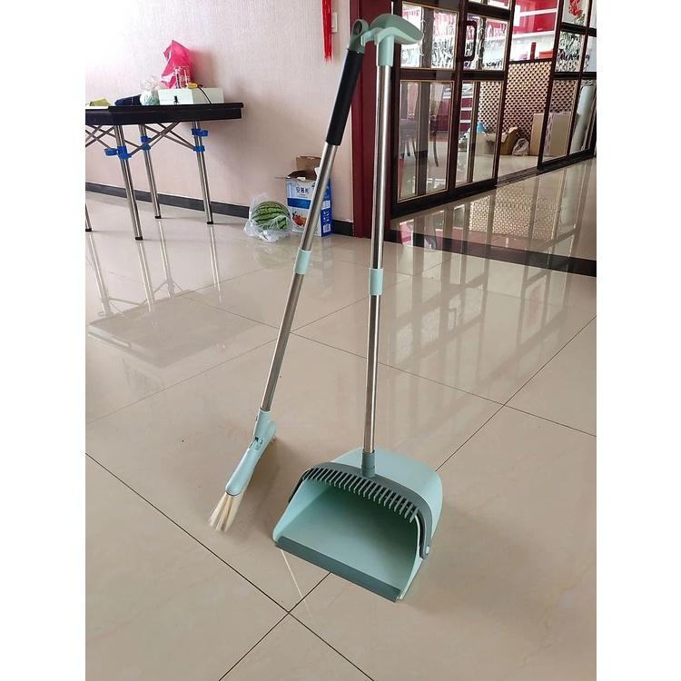 Combo Chổi Quét Nhà Và Ki Hốt Rác Gấp Gọn 2 In 1