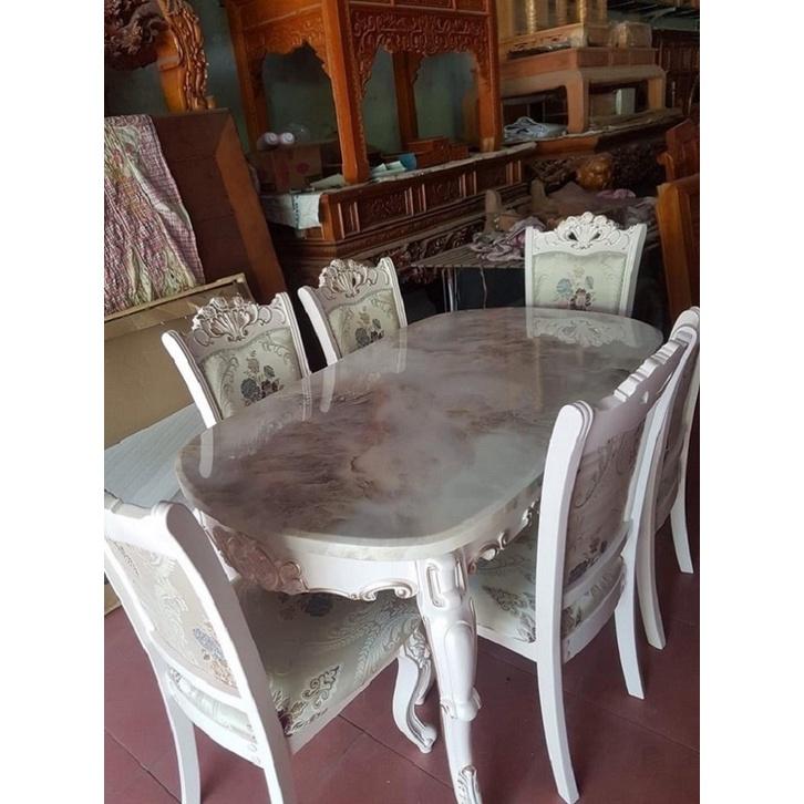 Bộ bàn ghế ăn tân cổ điển nhập khẩu ms 03