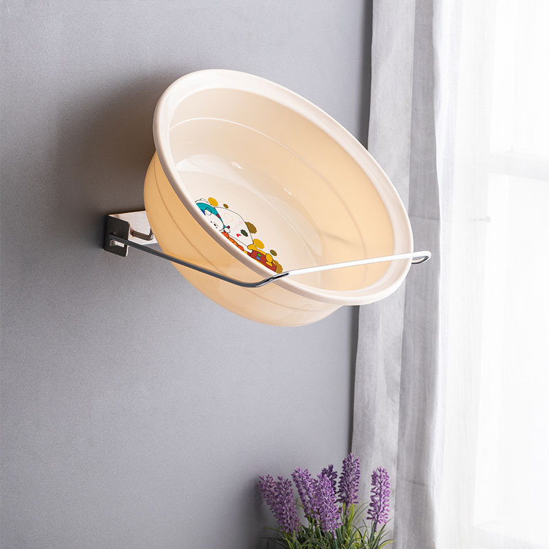 Giá treo thau chậu gắn tường inox 304 có keo dán Hobby home decor GTT