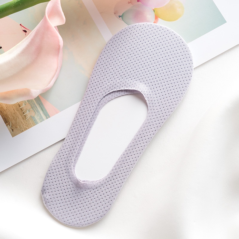 Vớ Tất Nữ Cotton Chấm Trơn Thoáng Mát