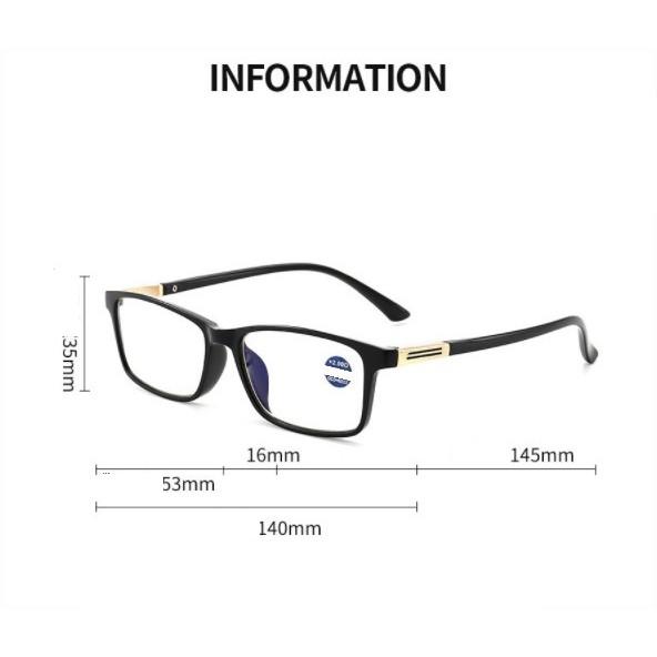 Kính lão thị viễn thị sẵn độ nam nữ full viền kiểu dáng thể thao ôm mặt chống mỏi khi đeo lâu bảo hành KVT650UNIQUI