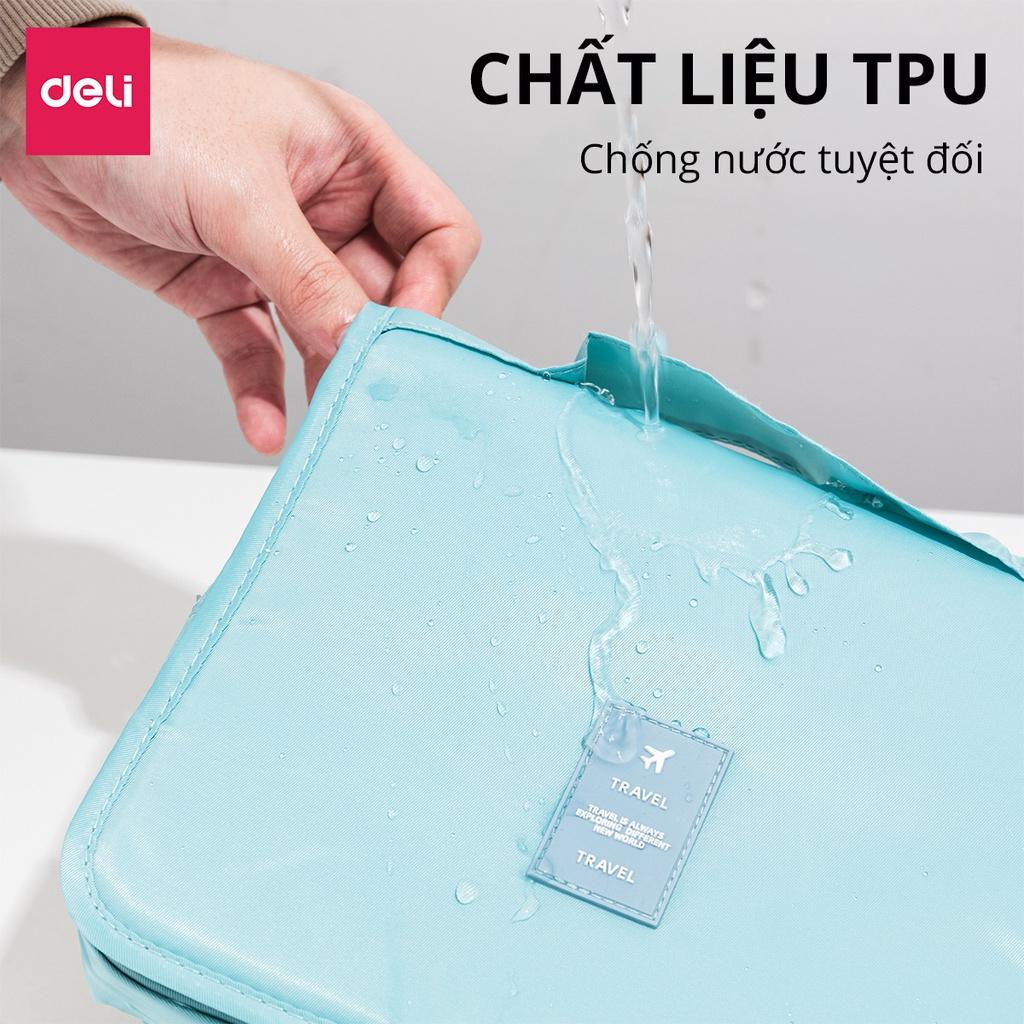 Hình ảnh Túi Đựng Mỹ Phẩm Du Lịch Có Móc Treo Nhiều Ngăn Tiện Lợi Deli - Túi Đựng Đồ Cá Nhân Đồ Trang Điểm Đa Năng Chống Thấm Nước - VS640