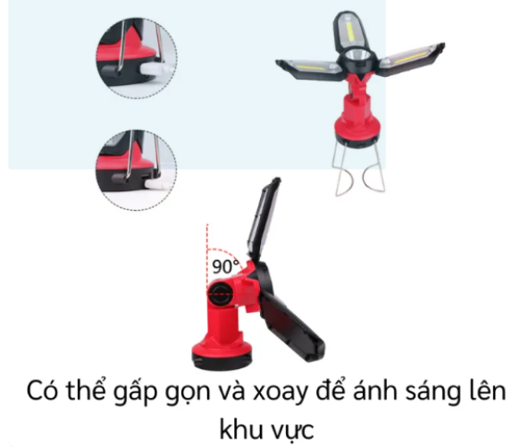 Đèn pin cầm tay đi phượt cắm trại đa năng 3 in 1 - đèn pin siêu sáng - đèn pin mini - den pin cam tay - đèn bão - đèn cắm trại dã ngoại