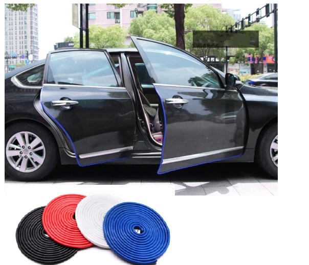 Cuộn 15 mét Nẹp viền chữ U cao su lõi thép 1 cm trang trí và chống xước cánh cửa ô tô