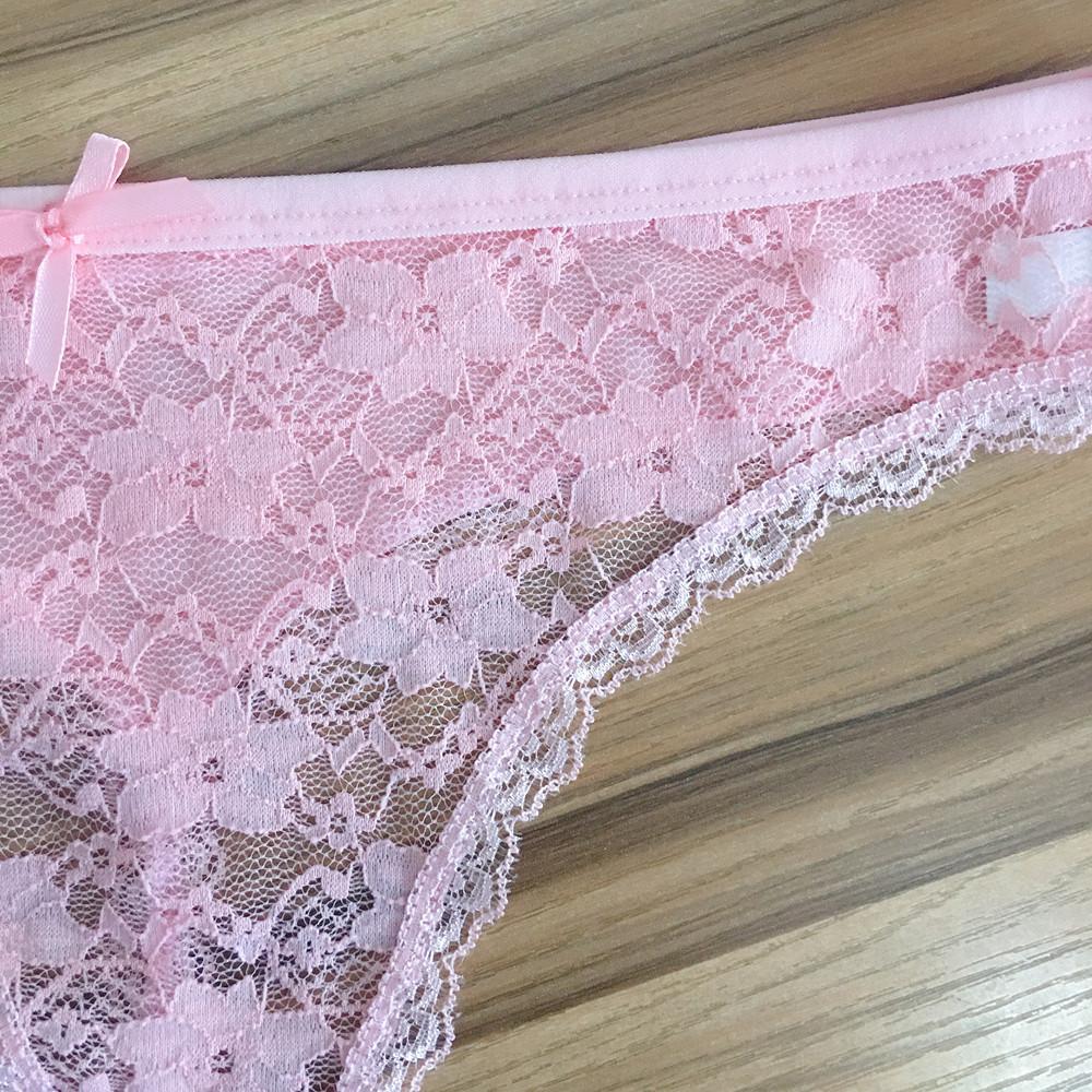 10 Cái/bộ Nữ Ren Thông Quần Lót Nữ Gợi Cảm G Dây Áo Lót Femme Size Lớn Quần Lót Nữ Cotton Quần Đồng Màu