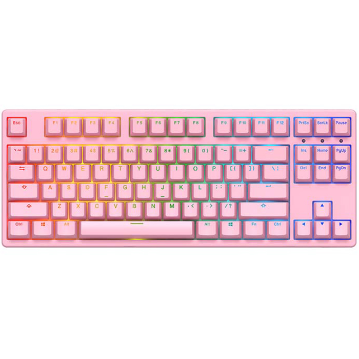 Bàn phím cơ AKKO 3087S RGB – Pink (Cherry switch) - Brown - Hàng chính hãng