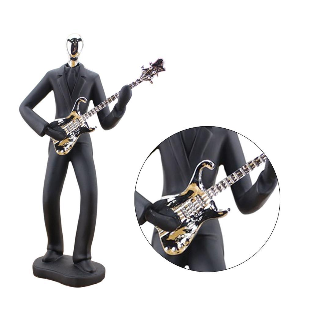 2Pcs Music Instrument Player Musician Metal Art Figurine