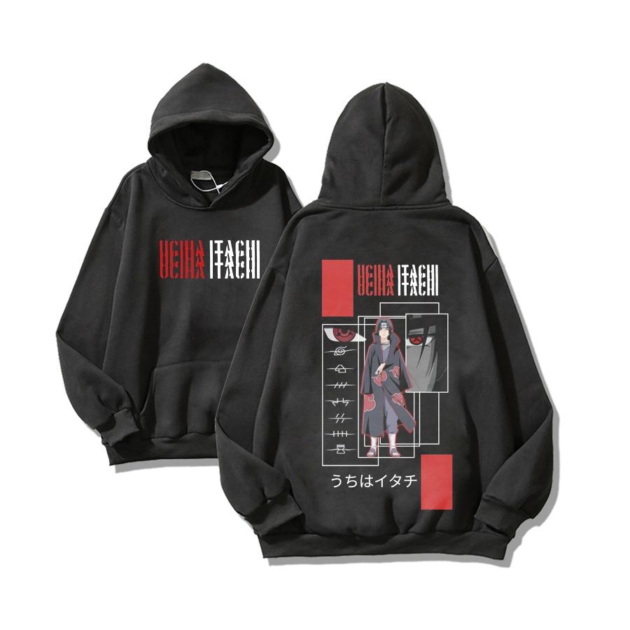 Áo Hoodie Nam Nữ UCHIHA ITACHI Vải Nỉ Ngoại Dầy Nón 2 Lớp Tay Bo Gân, Anam Store