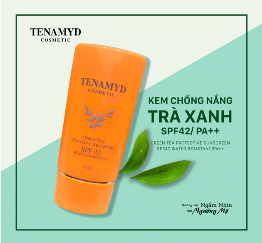 Kem chống nắng trà xanh TENAMYD Green Tea Protective Suncreem SPF42/PA++ 70ml