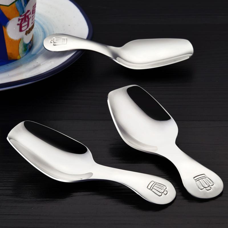 Coffee Spoon Cutlery Stainless Steel Retro Iron Short Handle Ice Cream Spoon Scoop Creative Tea-spoon Children's Tableware