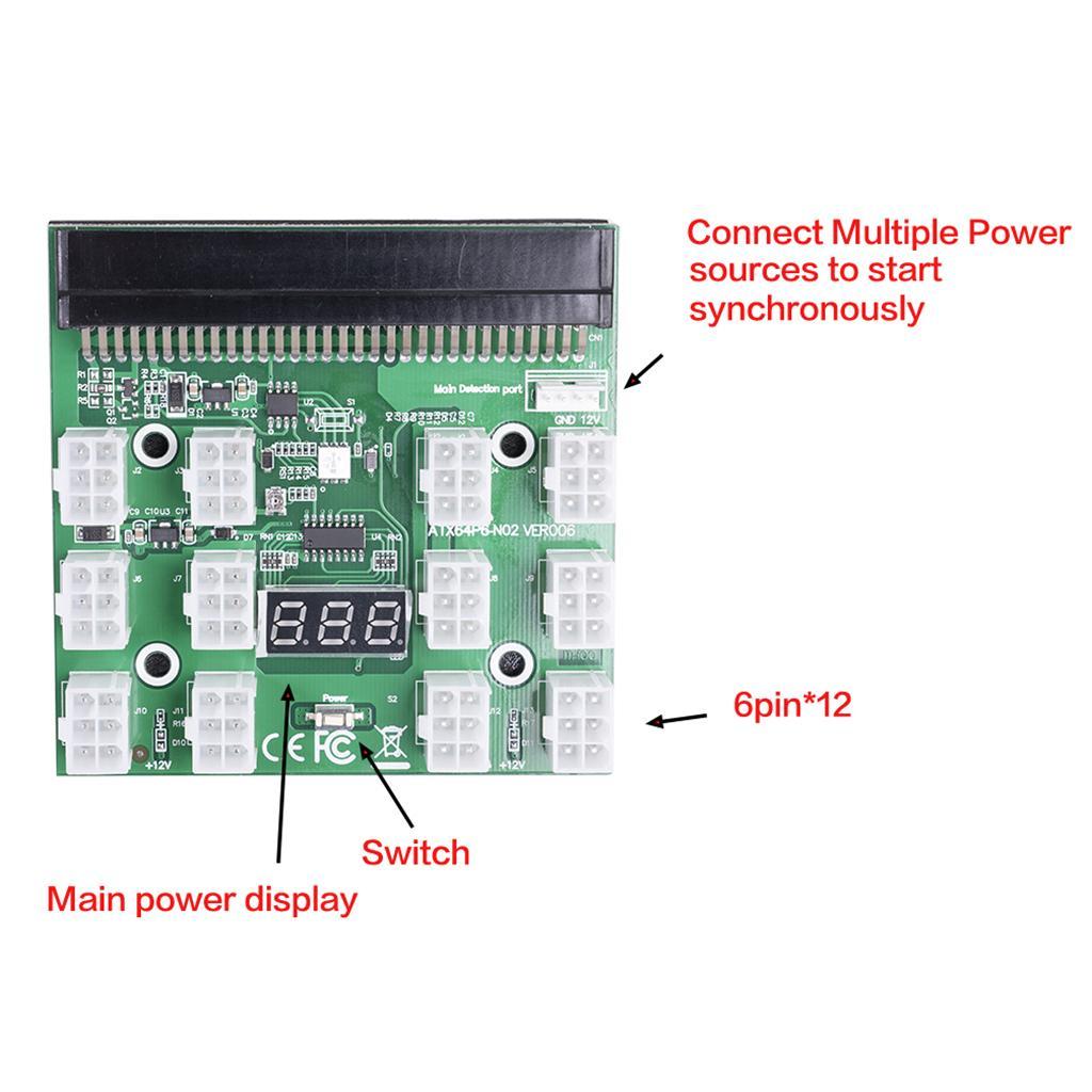Power Module Breakout Board for HP PSU Server 6Pin to 8Pin Breakout Boards