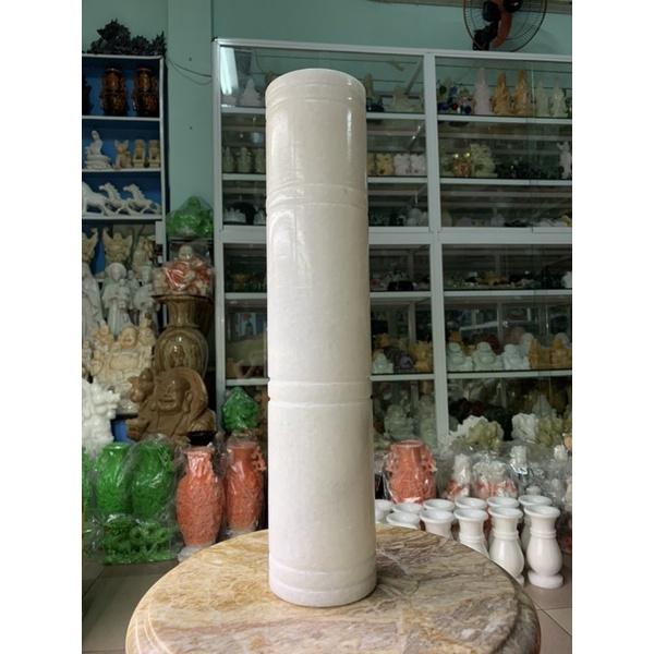 Ống Đựng Hương, Ống Hương Bằng Đá Trắng - cao 45.5cm