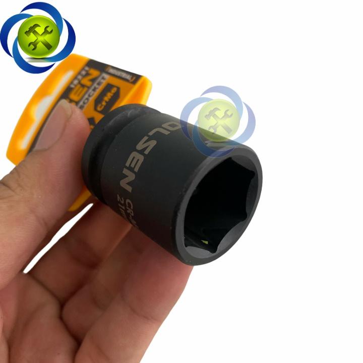 Tuýp 21mm 1/2 đen ngắn Tolsen 18221 loại 6 cạnh thép CR-MO