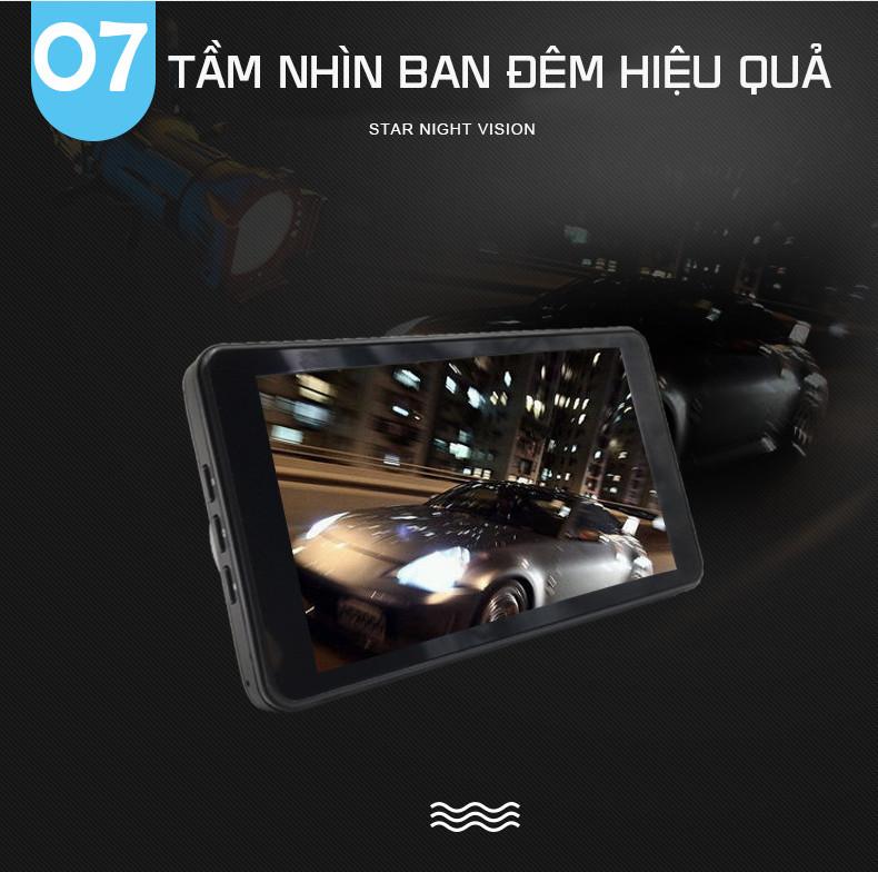 Camera Hành Trình Xe Tải Màn Hình Cảm Ứng 5.0 inch Full HD 1080p GPS H5 (Hỗ Trợ Tiếng Việt)