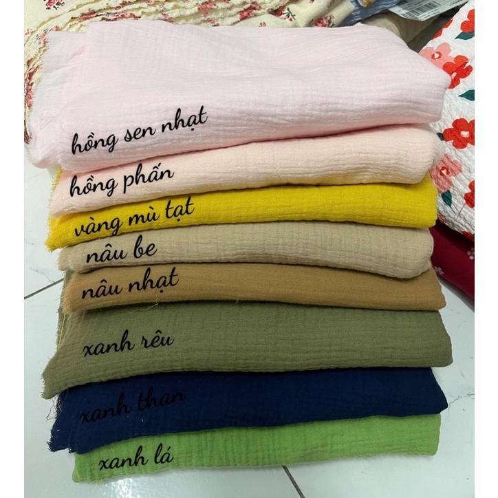 vải xô muslin trơn mềm mại thấm hút mồ hôi siêu đỉnh