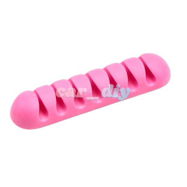 1 Đế Giữ Dây Cáp Sạc/Tai Nghe/ Dây Cáp USB 7 Lỗ Bằng Silicon Tiện Dụng